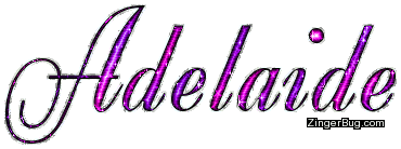 Click to get the codes for this image. Adelaide Pink Purple Glitter Name, Girl Names Free Image Glitter Graphic for Facebook, Twitter or any blog.