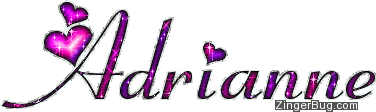 Click to get the codes for this image. Adrianne Pink And Purple Glitter Name, Girl Names Free Image Glitter Graphic for Facebook, Twitter or any blog.