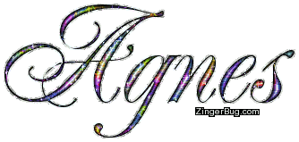 Click to get the codes for this image. Agnes Multi Colored Glitter Name, Girl Names Free Image Glitter Graphic for Facebook, Twitter or any blog.