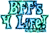 Bffs 4 Life Blue Glitter Text Graphic Glitter Graphic, Greeting ...
