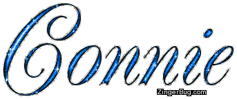 Connie Blue Glitter Name Glitter Graphic, Greeting, Comment, Meme or GIF