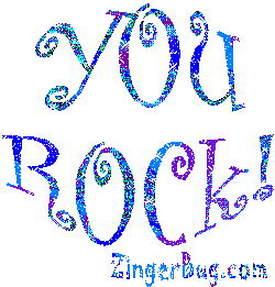 You Rock! Glitter Text Graphic Glitter Graphic, Greeting, Comment, Meme ...
