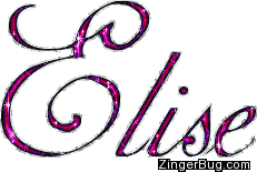 Elise Pink Glitter Name Glitter Graphic, Greeting, Comment, Meme or GIF