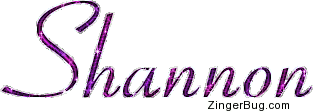 Shannon Pink Glitter Name Text Glitter Graphic, Greeting, Comment, Meme ...