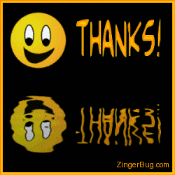 Thanks Reflecting Smiley Face Glitter Graphic, Greeting, Comment, Meme or  GIF