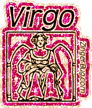Virgo Pink Glitter Graphic Glitter Graphic, Greeting, Comment, Meme or GIF