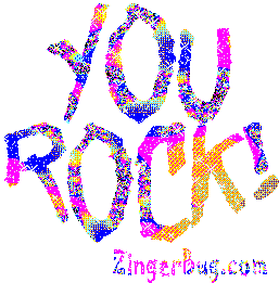 You Rock Scrawl Text2 Glitter Graphic, Greeting, Comment, Meme or GIF