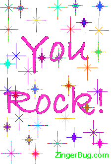 You Rock Colorful Stars with Clear Background Glitter Graphic, Greeting ...